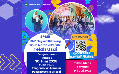 Pengumuman SPMB SMP Negeri 1 Cikidang Tahap 2